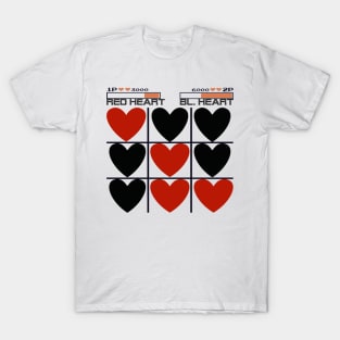 Tic Tac Toe Red Heart vs. Black Heart T-Shirt